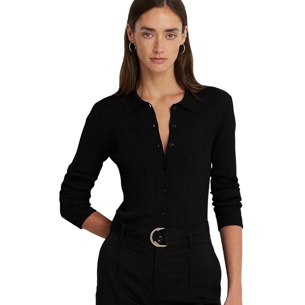 Lauren Ralph Lauren Long Sleeve Polo Cardigan